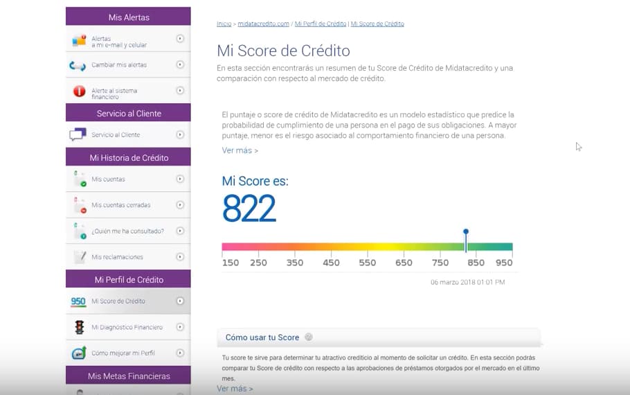 consulta de score en datacredito