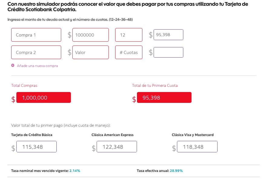 simulador compras colpatria