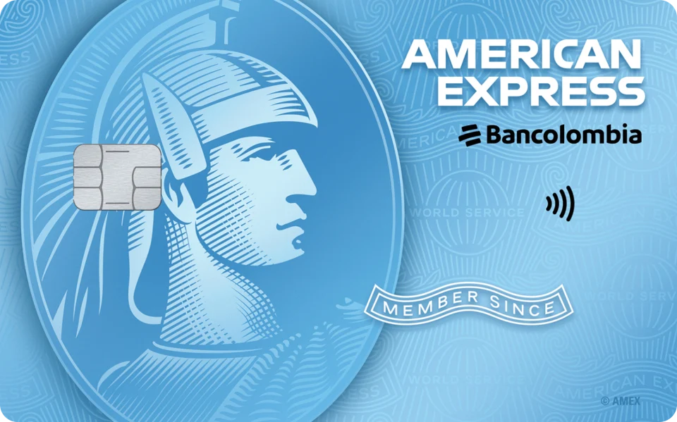 Tarjeta American Express Blue de Bancolombia