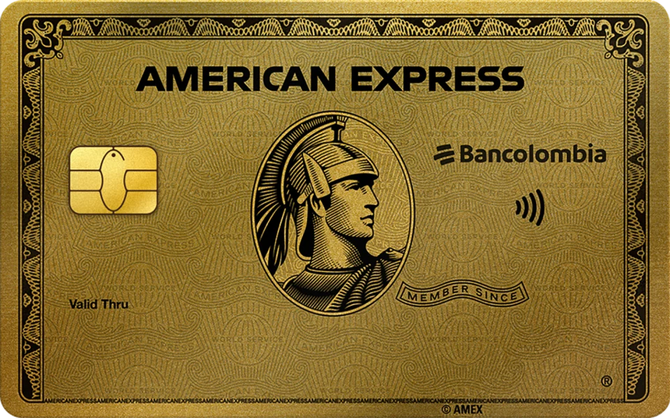 Tarjeta American Express Gold de Bancolombia