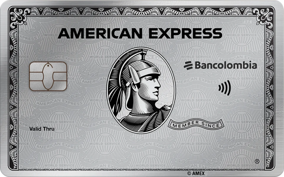 Tarjeta American Express Platinum de Bancolombia