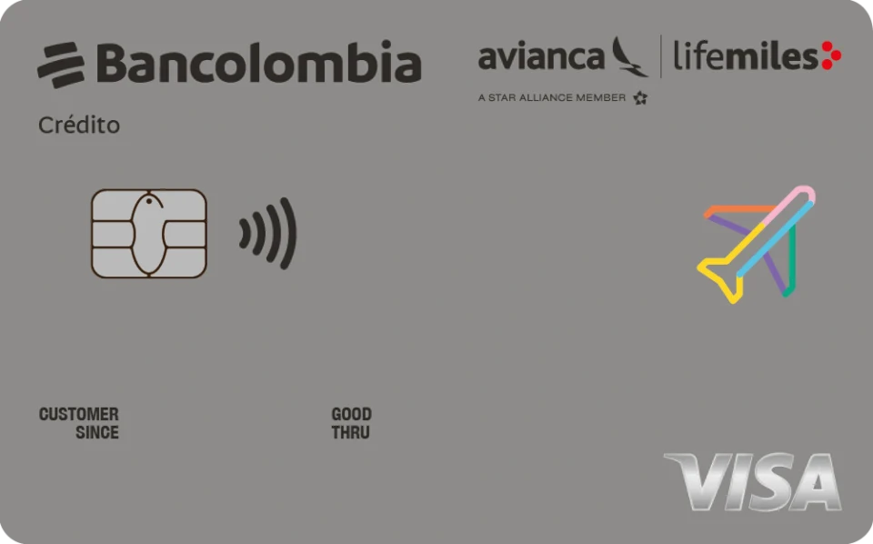 Tarjeta Visa Avianca LifeMiles de Bancolombia